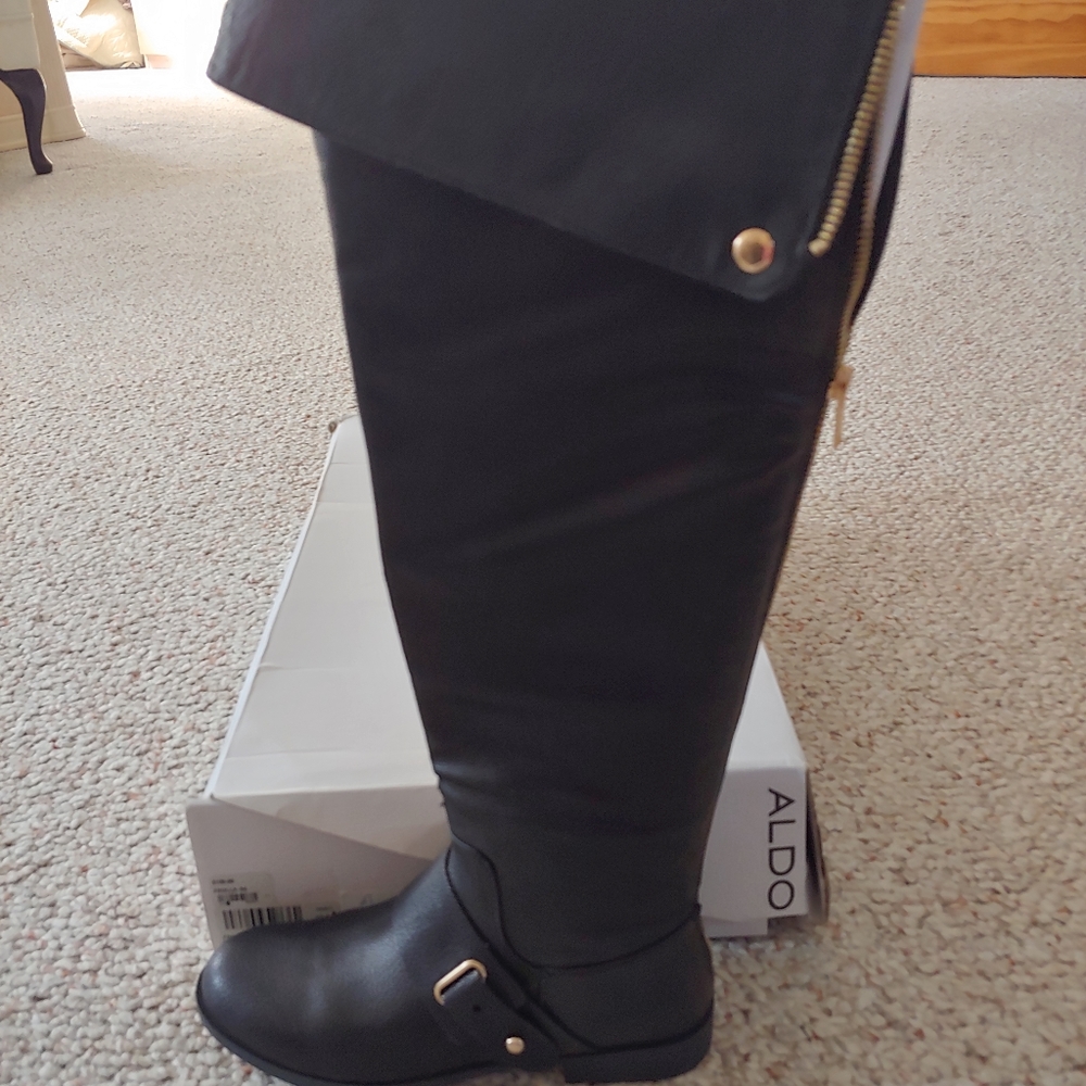 Brand new black over the knee boats